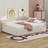 Full Size Upholstered Platform Bed With USB And Twin Size Trundle-110407491