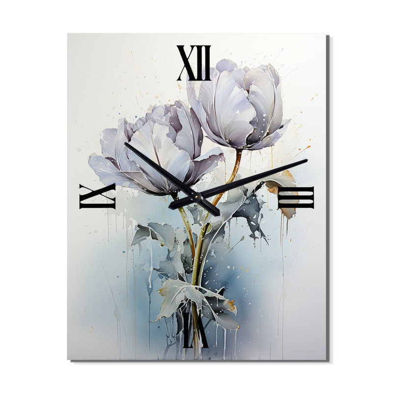 Horloge murale Curkell - Tulipes, Moyen