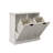 Two-Compartment Tilt-Out Laundry Sorter Cabinet With Elegant UV Painting And Removable Bags For Organized Storage