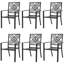  Ensemble de salle à manger 7 pièces pour patio, chaises empilables et ensemble de table pour le jardin, la cour arrière, la piscine