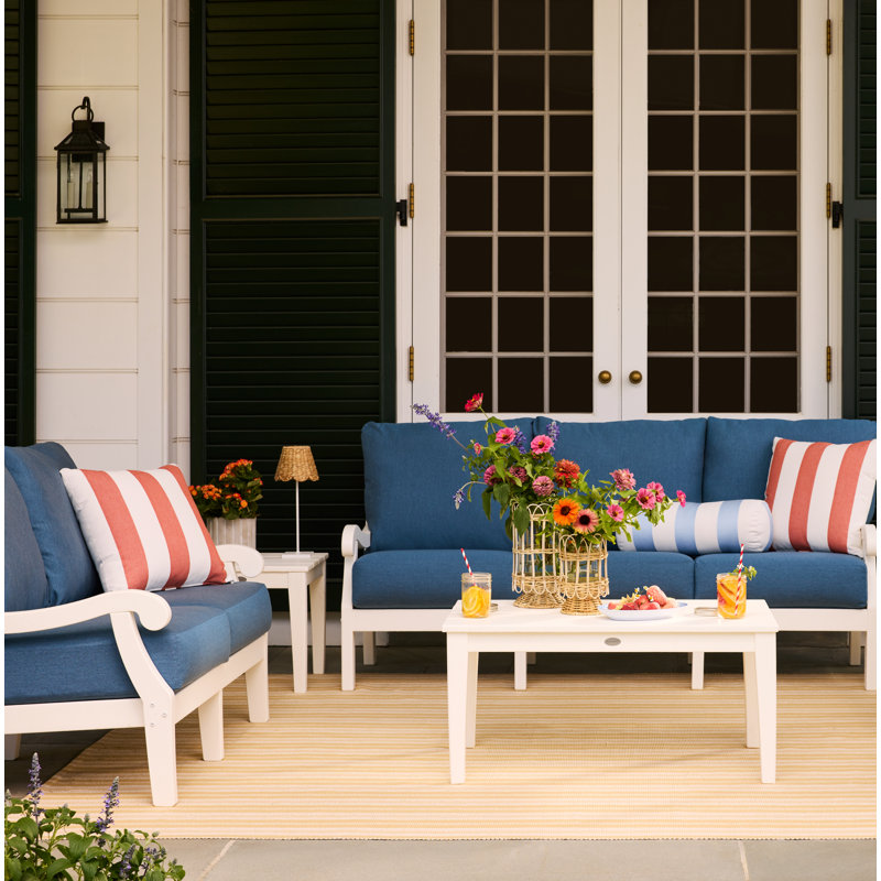 Amala Sunbrella® Indoor/Outdoor Throw Pillow, Sunbrella® Refuge Coral Striped