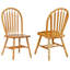 Clermeau 18" Windsor Back Dining Chairs, Solid Wood with Light Oak Finish-481122089