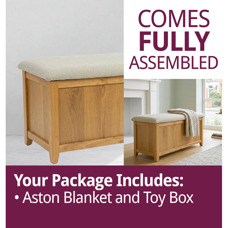 Amina Linen Upholstered Storage Bench