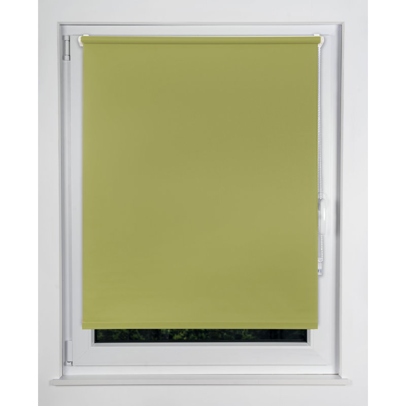 Just Room Darkening Roll-Up Blind, 160cm L x 60cm W, Green