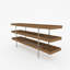 Tablette de rangement moderne en bois de noyer 78,74 pouces avec compartiments réglables et structure en métal pour le salon et le bureau