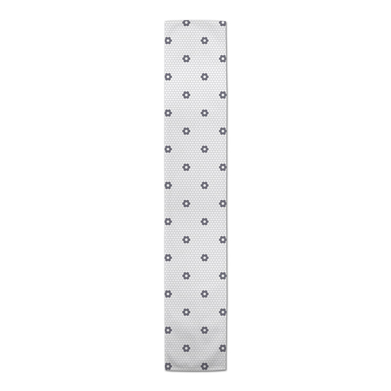 Geometric Table Runner, 72" x 16", Dark Gray