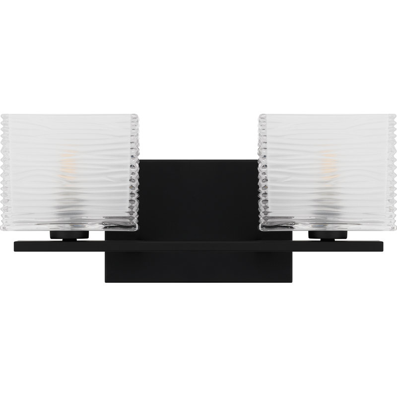 Abbate 2-Light Matte Black Bath Light