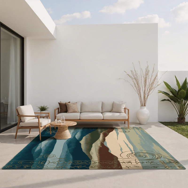 Velvet Skies Indoor And Outdoor Area Rug, Rectangle 3' x 5'