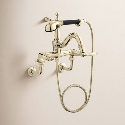 Finial Wall-Mounted Clawfoot Tub Faucet
