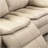 Breathable Leather Manual Reclining Sofa For Living Room, Cream