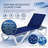 Kozyard Outdoor Chaise Lounge Chair, Full Flat Adjustable Patio Lounger with Aluminum Frame & Resin Legs, Textilene Fabric for Poolside, Backyard & Beach (NavyBlue, W/O Table) -1698588204