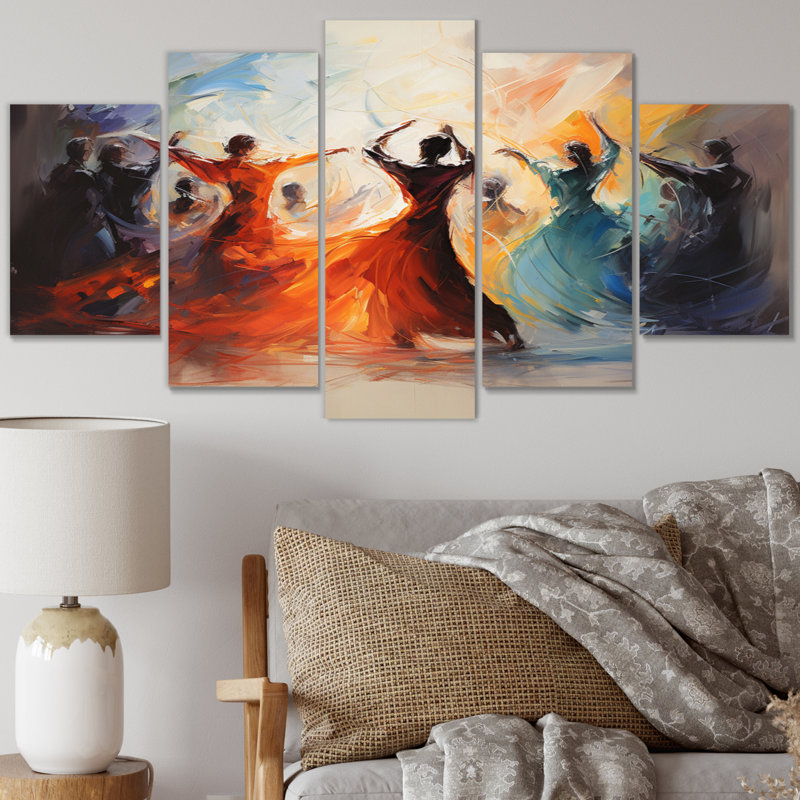 Ensemble de 5 décorations murales en métal