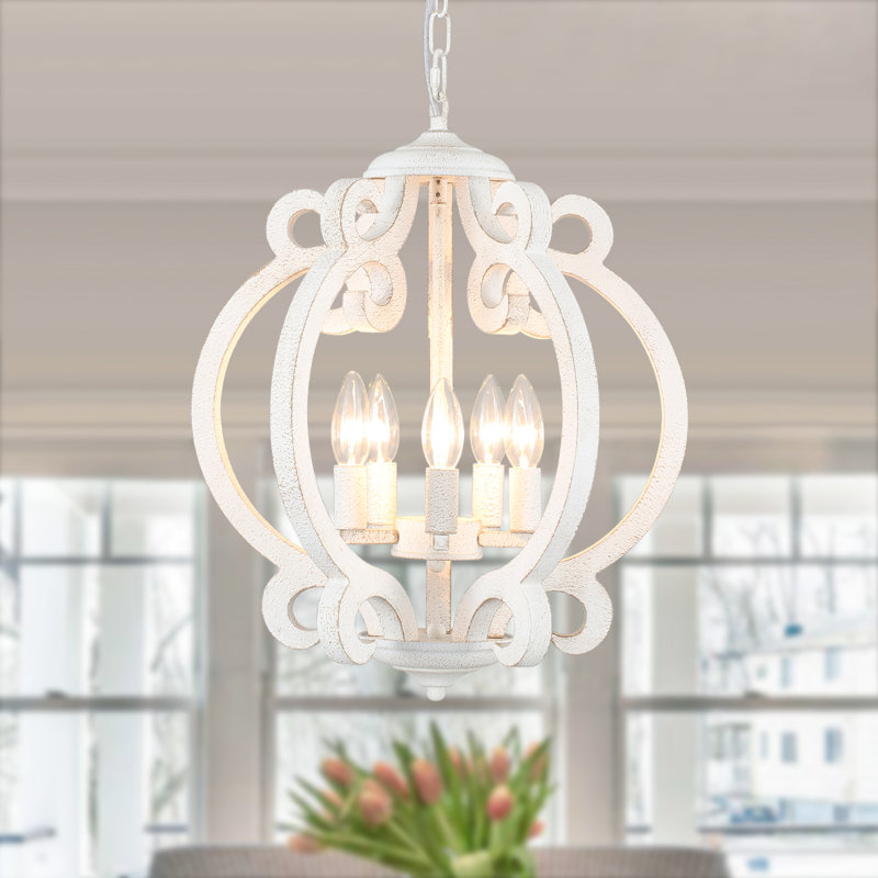 Calistoga 5 - Light Dimmable Chandelier, White