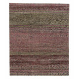 Kushiro Striped Area Rug in Gray/Purple