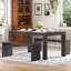 Ensemble de salle à manger 3 pièces de style maison de campagne avec table et 2 bancs, parfait pour économiser de l'espace et une utilisation polyvalente dans plusieurs pièces., Ensemble de table de salle à manger