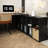 Black L-Shaped Solid Wood desks-107659462-107659465