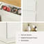 Armoire multifonctionnelle blanche moderne 20,5 po - poubelle basculante et tiroir coulissant, rangement pour panier à linge pour la cuisine, la salle de bain ou la salle de lavage
