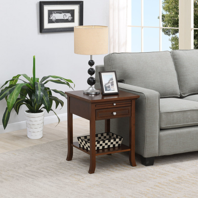 Carbin End Table with Storage, Espresso