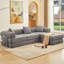 Canapé modulaire en L 3 places en velours côtelé avec coussin de siège à double couche pliable pour canapé d'appoint-1935702709