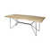 Balcom Acacia Solid Wood Top Metal Base Dining Table