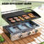 Outsunny 3 Burner Grill Griddle Portable Gas Plancha 7.5 kW Black
