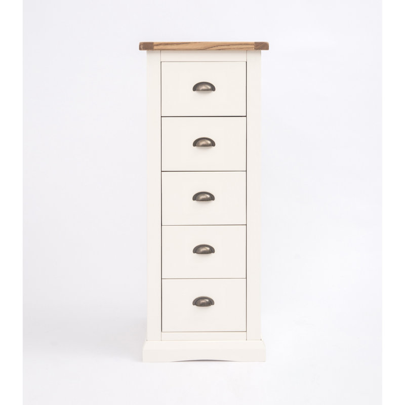 45cm W 5 - Drawer Chest of Drawers, Off White
