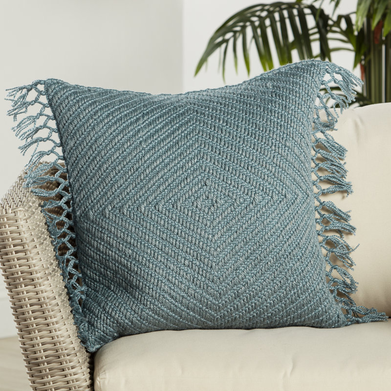 Coussin décoratif intérieur / extérieur Oakland, Bleu, Pas de remplissage