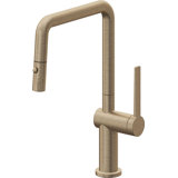 Pull-Down Kitchen Faucet With Button Sprayer - Quad Spout