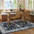 Vine Foldable Washable Area Rug – Blue/White-1761804882