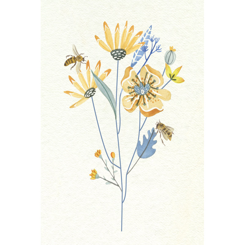 Honey Bees I - Wrapped Canvas Print, 46cm H x 30cm W x 3.8cm D