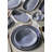 Elegant Grey Ceramic Plate Set (6 Pieces), 7.9 x 7.9 x 1.2 inches | 100% Durable Ceramic, Perfect for Dining & Entertaining | Stylish and Versatile Tableware for Everyday Use and Special Occasions