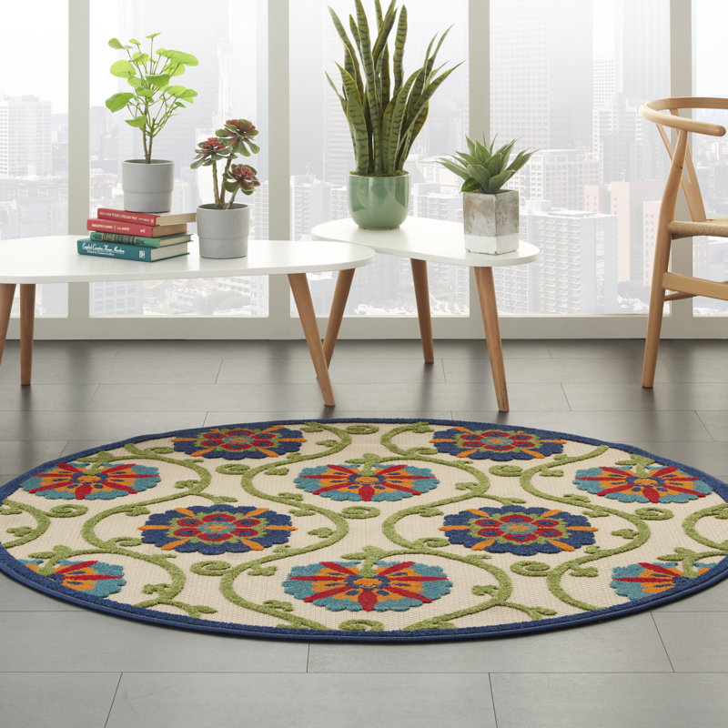 Tapis bleu Newton, Rond 5 pi 3 po