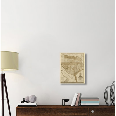 " Map of Texas with Parts of the Adjoining States, 1837 - Decorative Sepia " Graphic Art Print