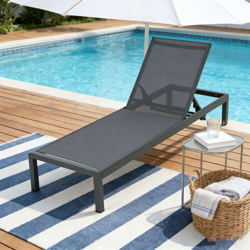 CHAISE LUNGE, Gris foncé, 2