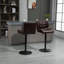 Ensemble de tabourets de bar modernes réglables et pivotants à 360 ° de 2 à 30 po de hauteur, en tissu d'ameublement certifié BIFMA