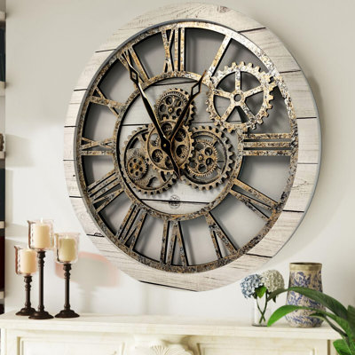 Solid Wood Skeleton Wall Clock