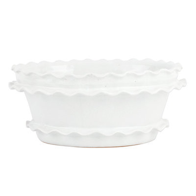 Pot de fleurs rustique en terre cuite