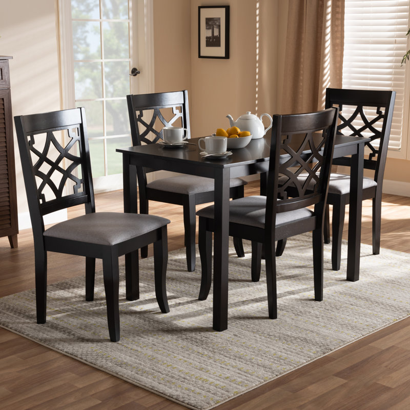 4 - Person Four Leg Dining Set, Gray