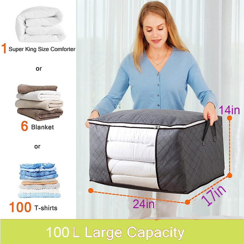 Sac de rangement en tissu Ebern Designs