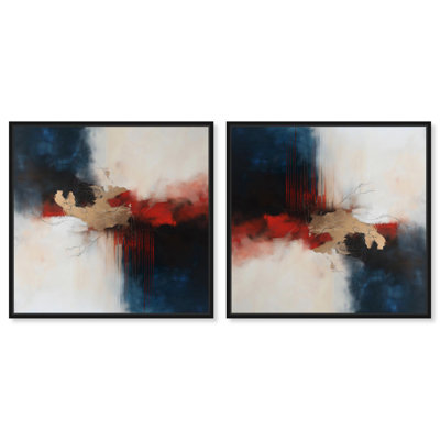 «Rager Hues I Set Canvas Dark Abstracts» par Art Remedy