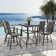 4 Person Swiveling Dining Set With Bar Table