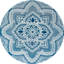 12-Piece Ceramic Dinnerware Set-La La Mandala Blue