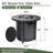 30" Propane Gas Fire Pit Table, 50000 BTU Round Steel Fire Pit for Outside Patio Deck Garden Courtyard-Black-444198362