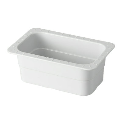 Plat à mélanger en mélamine GET ML-28-W, profondeur de 4 po, blanc