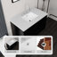 Meuble-lavabo suspendu avec lavabo et tiroir à fermeture en douceur-47307787