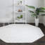 Tapis de couloir à poil long blanc cassé uni pour le salon, la chambre à coucher, la salle à manger, la chambre de bébé, le vestibule et le couloir Exmouth-94577941