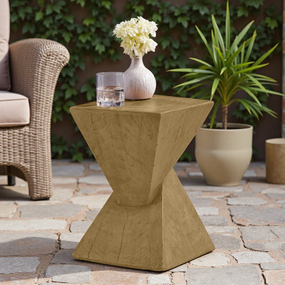Fire-Resistant End Table for Small Spaces, Dark Brown - 18" Compact Side Table with Scratch-Resistant Top | Holds Coffee, Plants & Remote Controls (Brown)