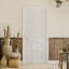Interior Door Slab with Frame - Louvered White MDF Door, Prehung-Style Door Kit with Pre-installed Hinges, Locking Silver Handle Included, No Pre-drilled Holes-125132391-125132396