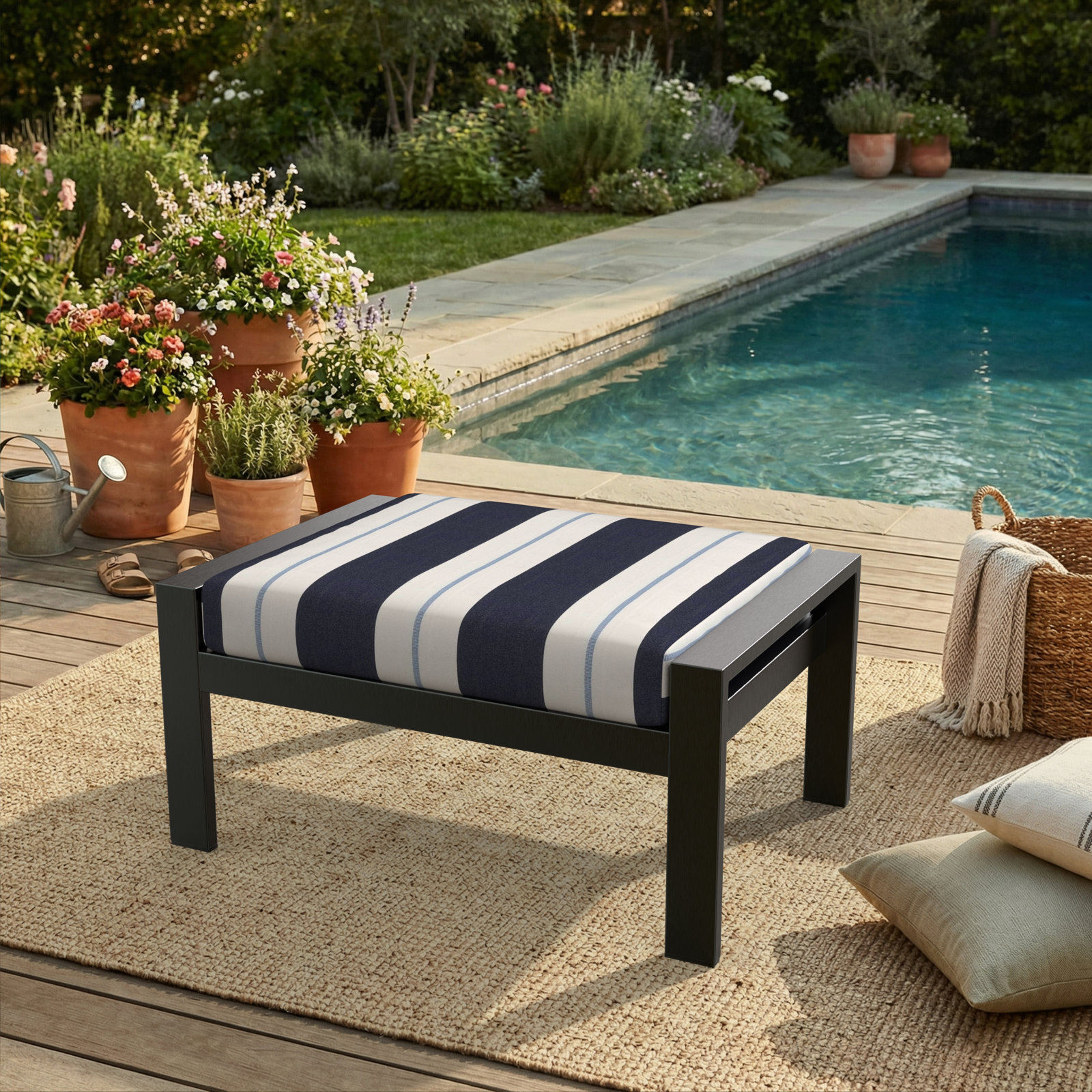 24" Sunbrella® Seat Cushion, Sunbrella Relate Harbor