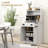 Kitchen Cabinet With - White For Stylish Storage Solution Microwave In With Adjustable Shelf Convenient Use